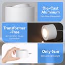 CANMEIJIA Surface Ceiling Spotlight Dimmable LED Ceiling Spotlight 7W Ø80x50mm Extra Flat 30° Pivotable 3000K/4000K/6500K Ceiling Spotlights Aluminium Downlight Round White 4 pcs - 7