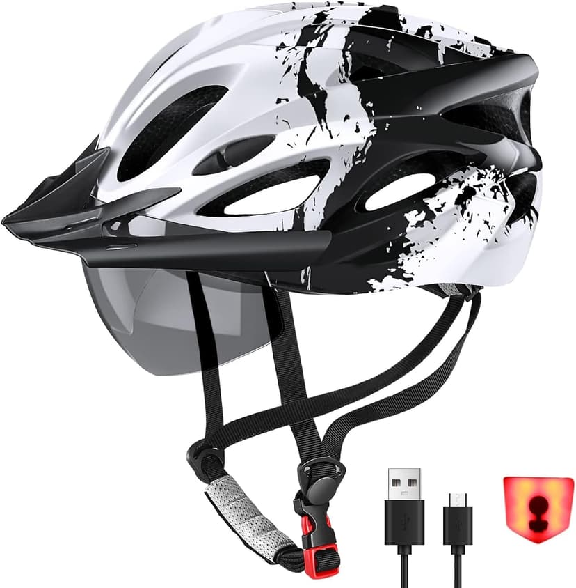 RaMokey Casque de vélo léger Homme et Femme, lumière LED,… - 1