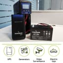 Tecnoware Power Systems - 12V Charge 7.2 Ah Lead-Acid Sealed Battery, for UPS, Video Surveillance and Alarm Systems, 2.5 Inch Faston Connection, Long Lasting, No Maintenance, Bianco, Size 7.2 Ah - 5