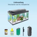 Tetra Starter Line LED – Aquarium Robuste Prêt à l’emploi - Pack complet : éclairage LED, filtre, cartouches, chauffage – Kit de démarrage : nourriture pour poissons, produit entretien de l’eau – 54 L - 4