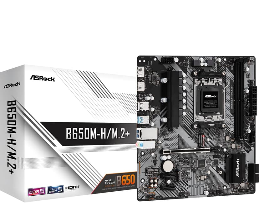 Carte Mère ASRock B650M-H/M.2 DDR5 (AM5) Micro ATX - 1