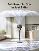 Dreo Fan for Bedroom, 120° Oscillating Standing Pedestal Fan, DC Motor, 80ft Air Circulator for Whole Room, 8 Speeds, 3 modes, 120° Manual Vertical Tilt, Quiet, 23dB, 35-40" Adjustable Height, Timer - 9