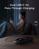 INIU Power Bank, 65W PD 25000mAh Portable Charger, Ultimate USB C 3-Output Fast Charging (Phone & Laptop) with Phone Holder Battery Pack for MacBook, iPhone, AirPods, iPad, Switch, Tablets. - 8