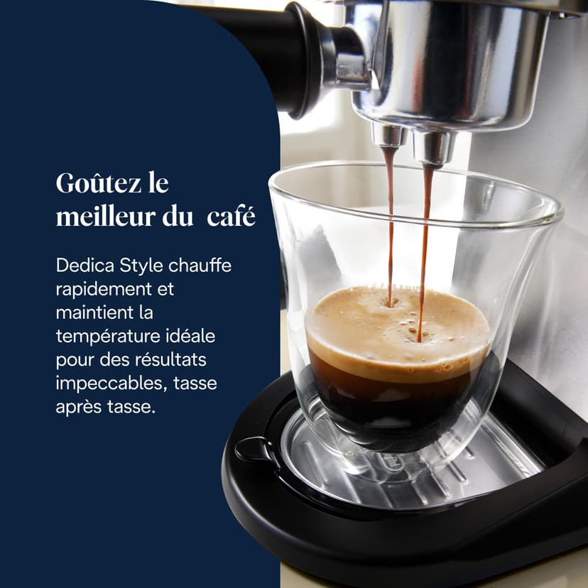 De'Longhi Dedica Style, Traditional Pump Espresso Machine, Coffee and Cappuccino Maker, EC685M, Silver - 3