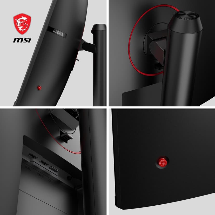 MSI G32CQ5P écran Gaming incurvé de 31,5 Pouces WQHD - Dalle VA 1500R 2560 x 1440, 170 Hz / 1 ms, Adaptive Sync, réglable sur 3 Axes - DP 1.2a, HDMI 2.0b CEC - 4