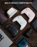 PALPOW Manette Switch 2 Pro, Manette Switch Sans Fil Compatible avec Nintendo Switch 2/OLED/Lite, Firefly Bluetooth Switch 2 Pro Controller avec 7 Couleurs LED/Paddle/Turbo - Blanc - 9