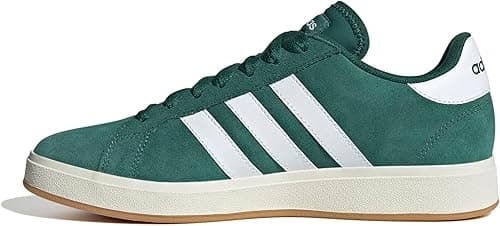 adidas Men's Grand Court Base 00s Shoes, Collegiate Green/Cloud White/Gum, 9 UK