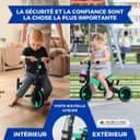 Mobiclinic®, 5-in-1 Tricycle, Balance bike, Chase, Evolutive, Ages 1-5, Adjustable Handlebar and Seat, Ultralight, Toddler bike, Easy Assembly, Puncture-Proof Wheels, Up to 25 kg, Bottle Holder (Blue) - 6