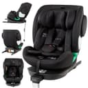 FableKids Siège enfant NORA noir | Siège auto i-Size pivotant à 360° 40-150 cm | Siège dos à la route avec ISOFIX et jambe de force | Appuie-tête et dossier réglables en hauteur | Certifié ECE R129/04 - 1