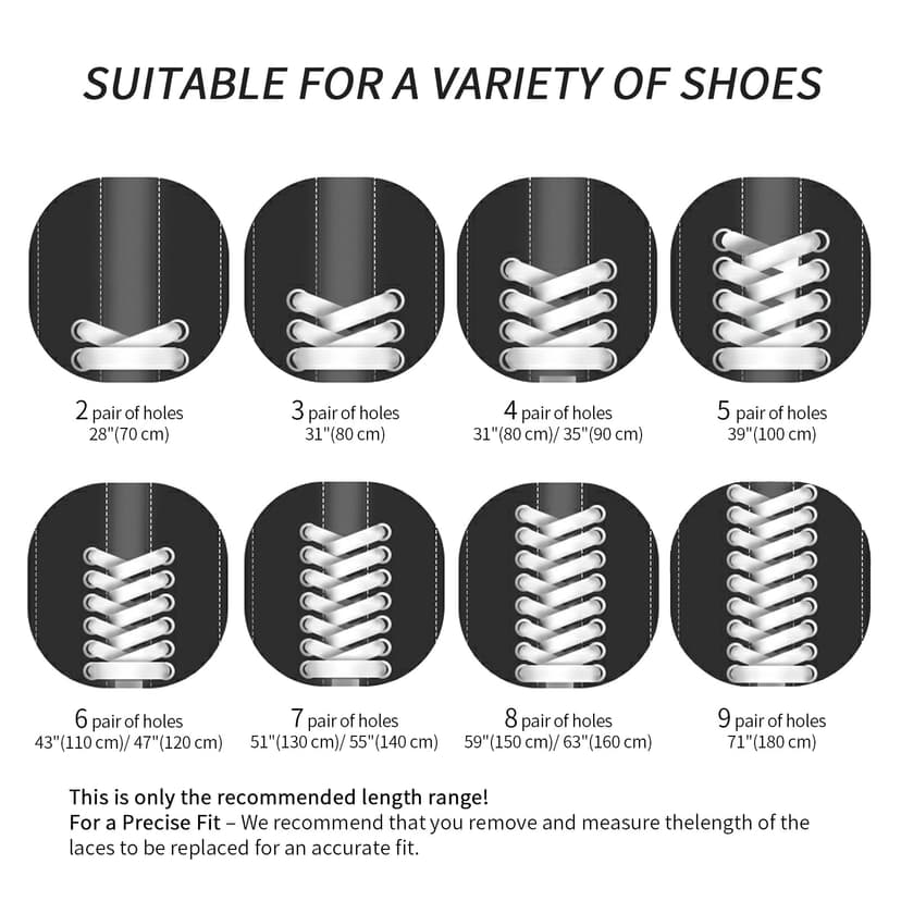 Dafannis Oval sports shoe laces, 2 pairs of half round shoe laces for sneakers, running shoes, basketball shoes and sneakers - 6