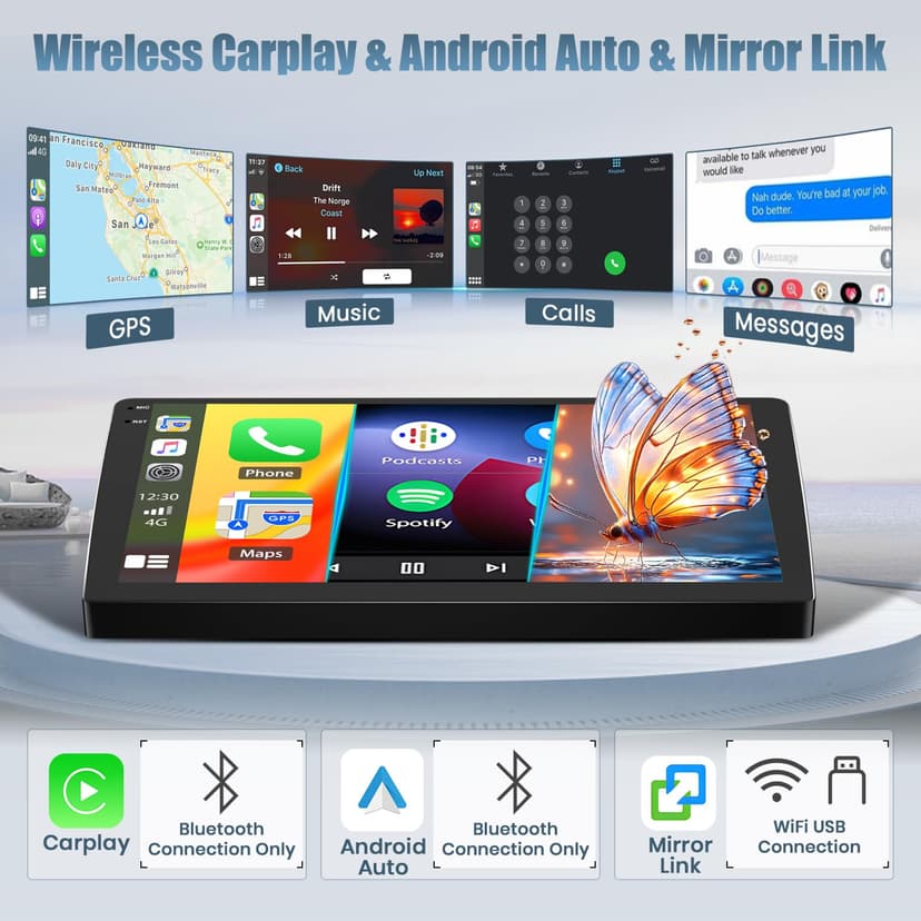 Roinvou 4G+64G Android 15 Autoradio pour Citroen Berlingo & Peugeot Partner 2015-2018 sans Fil Carplay Android Auto, 9'' Incell Écran Tactile Radio GPS Bluetooth FM RDS WiFi EQ SWC Caméra de Recul - 4