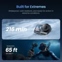 Caméra d'action Xtra Pro, caméra de vlogging 4K avec capteur 1/1,3", étanche à 20 m, vision nocturne et stabilisation pour cyclisme, plongée, tir sportif - 4