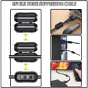 YUJUVI Ferrite Ring Core Black Clip-on Ferrite Core EMI 6 Valeurs 48 Pcs Ferrite Antiparasite Magnétique Core Clip-on Ferrite Anneau Noyau RFI EMI pour 3.5mm -13mm Diamètre Câble HDMI e USB - 4
