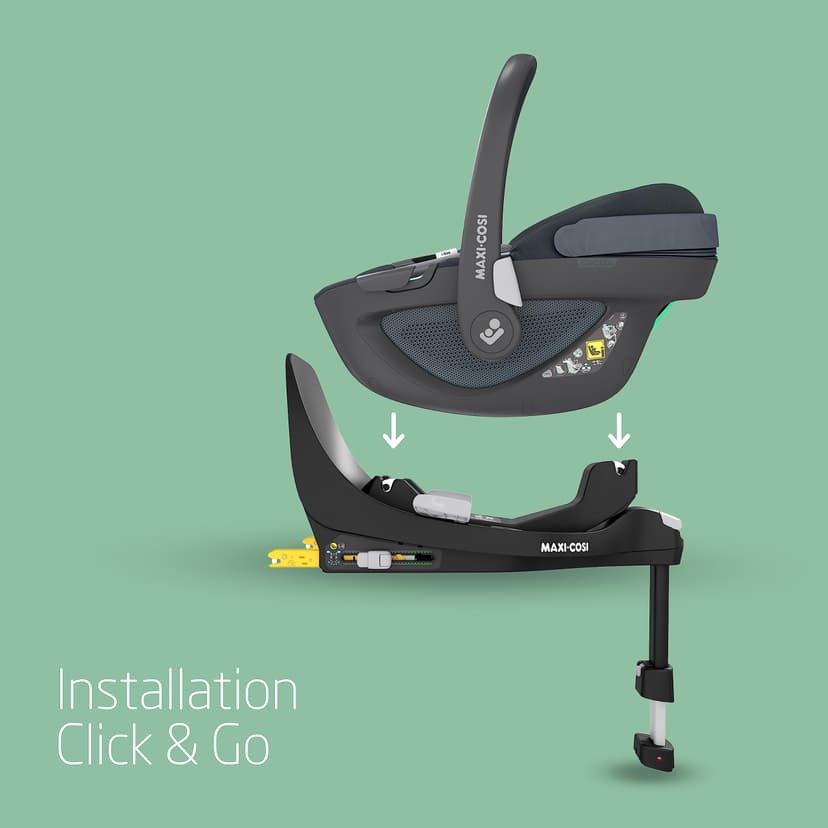 Maxi-Cosi FamilyFix 360 i-Size Base, Rotating Car Seat System, 360 Swivel ISOFIX Base, 0-4 Years (40-105 cm), One-Hand FlexiSpin Rotation, TravelSafe Rotation Control, Click & Go, Black - 5