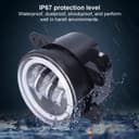 Yuecoom 10‑30V Waterproof Angel Eyes Light, 30W 3000LM Car LED Front Foglight, Daytime Running Light for Truck Van Trailer Universal - 2