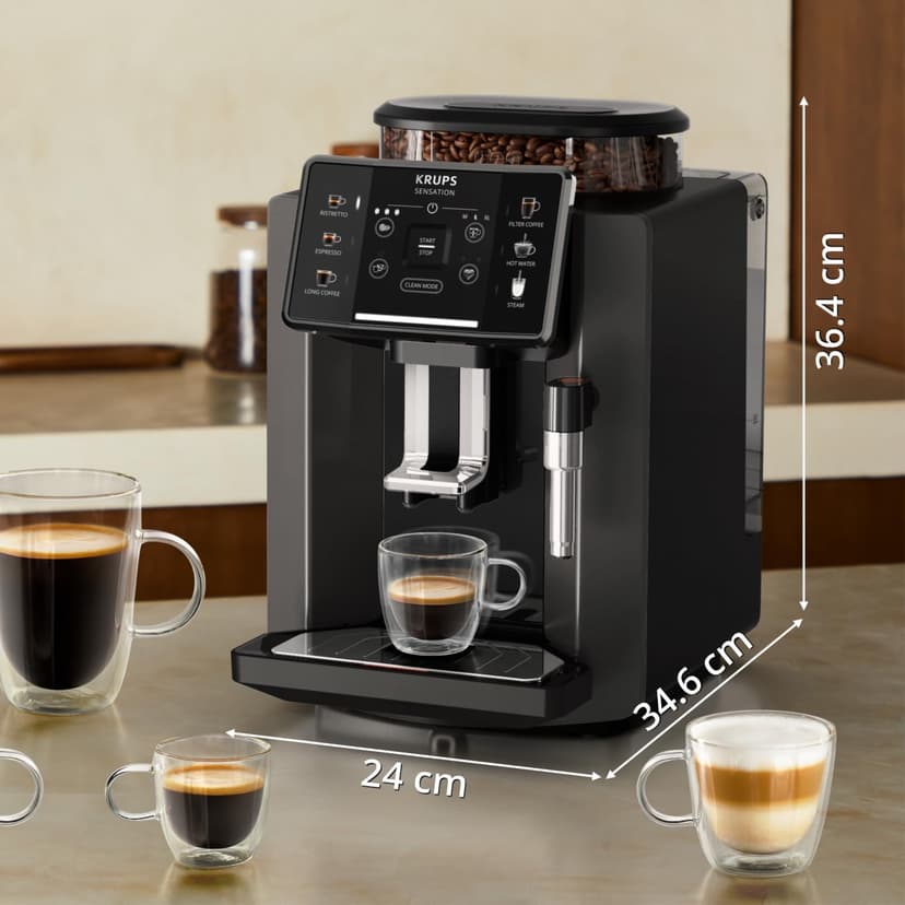 KRUPS Sensation C50 Fully Automatic Coffee Machine EA910810, Charcoal - 6
