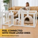 Everfront Enclos d'intérieur en Plastique Acrylique Transparent pour Chiot, Chat, Lapin, Furet, Facile à Assembler, idéal pour Les Petits Chiens (60 cm de Hauteur, 10 pièces) - 5