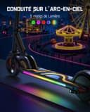 FanttikRide C9 Pro Trottinette Electrique Enfants 6-12 Ans, Lumières Arc-en-Ciel, Vitesses 8/13/16 km/h, Écran LED, Pliable, Hauteur Réglable, Autonomie 8 km, Seulement 6,4 kg, Noir - 2