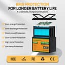 ECO-WORTHY 12 V 100 Ah LiFePO4 Bluetooth with BMS Low Temperature Protection, 1280 Wh Lithium Battery 12 V 100 Ah Car Battery for Motorhomes, Caravans, RVs - 6