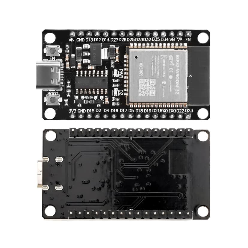 2 pieces ESP32 USB C with CH340 chip ESP32 NodeMCU ESP32 WROOM 32 development board ESP-WROOM-32, 2.4 GHz WiFi + Bluetooth microcontroller - 3