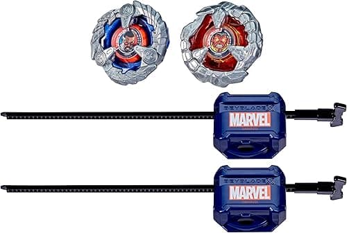 Beyblade X and Marvel Collab, Captain America 4-70GB vs Red Hulk 1-80R