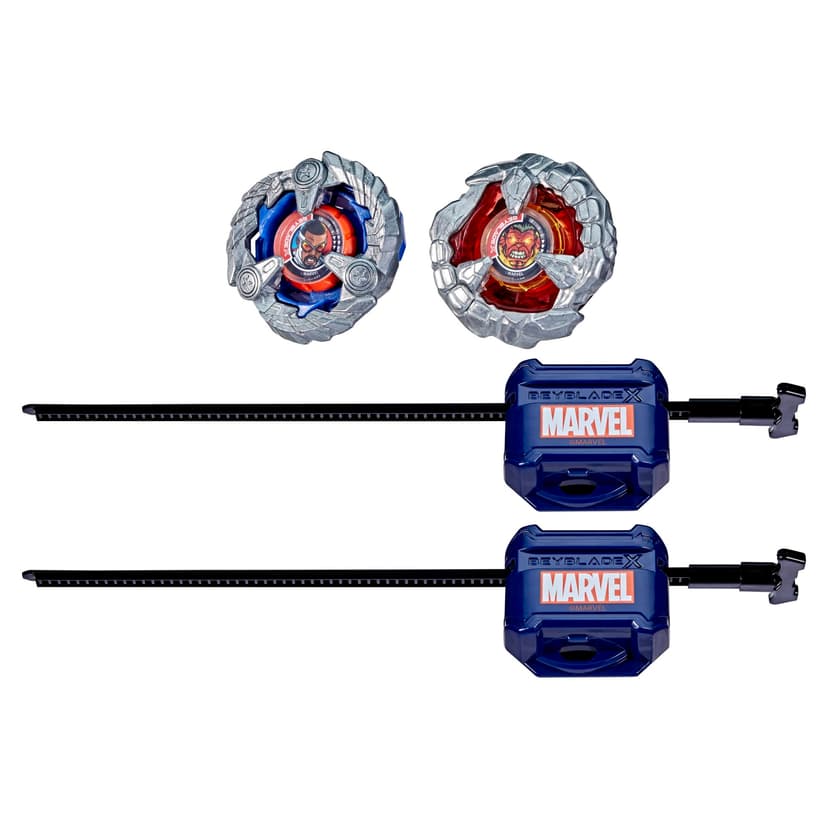 Beyblade X and Marvel Collab, Captain America 4-70GB vs Red Hulk 1-80R - 1