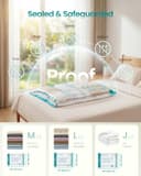 SONGMICS Vacuum Storage Bags, Vacuum Seal Suction Bags for Clothes Bedding Travel, Space Saver Reusable, with Hand Pump, 8 Pack, 2M/3L/3J, Transparent LVB105W101 - 3