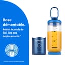 nutribullet Flex 590ml - Blender Portable pour Smoothies avec Couvercle à Bec, Mixeur Hachoir, Broie Glace et Fruits Surgelés, USB-C, Tasse sans BPA, Facile à Nettoyer, Bleu (NBP013BL) - 4