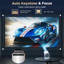 Battery Powered Projector, Mini 4K projector for bedroom, 220° Rotatable Stand Auto Keystone, Portable Projectors for Home Cinema Backyard Camping Outdoor - 7