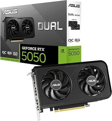 ASUS Dual GeForce RTX 5050 8GB GDDR6 OC Edition (PCIe 5.0…