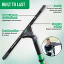 Unger ErgoTec NINJA Window Squeegee 45cm – 40° Aluminium Channel, Soft Rubber Blade & Ergonomic Handle – Professional Window Cleaning Equipment, Black - 7