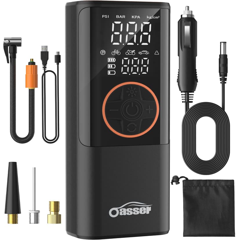 Oasser Gonfleur Pneus Voiture sans Fil 6000mAh Mini Compr… - 1