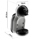 Nescafé Dolce Gusto by Automatic Coffee Machine Pod Coffee Machines De'Longhi Coffee Mini Me EDG155.BG Pod Coffee Machine And Other Automaic Drinks - Black & Artic Grey - 2