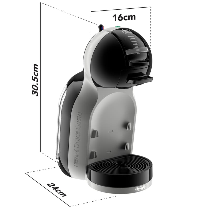 Nescafé Dolce Gusto by Automatic Coffee Machine Pod Coffee Machines De'Longhi Coffee Mini Me EDG155.BG Pod Coffee Machine And Other Automaic Drinks - Black & Artic Grey - 2