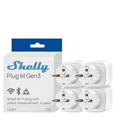 Shelly Plug M Gen3 Weiß - WLAN & Matter Smarte Steckdose,…