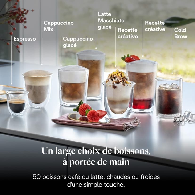 De'Longhi Eletta Explore Cold Brew ECAM452.67.G, Machine à Café Barista avec LatteCrema Hot and Cool, Machine à Espresso, Machine à Café Automatique, Extraction Froide, Pot à Café Inclus, Gris Foncé - 5