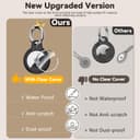 TNSNK Waterproof for Apple Airtag Holder Case with Lock, Airtag Pendant Keyring Case with Keychain for Luggage/Bicycles/Pets - 4
