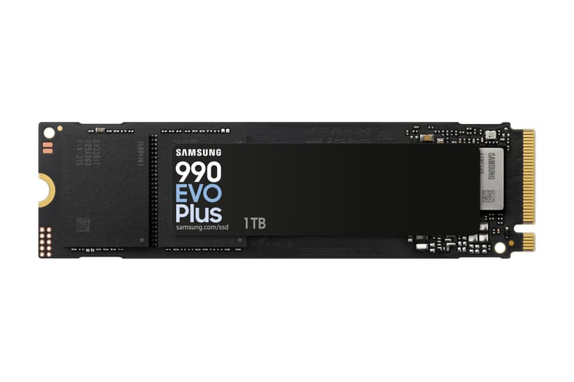 Samsung 990 EVO Plus, 1TB, PCIe 4.0 x4 / 5.0 x2, NVMe2.0 (up to 7150 MB/s), NVMe M.2 (2280), Internal Solid State Drive (SSD), MZ-V9S1T0BW - 1