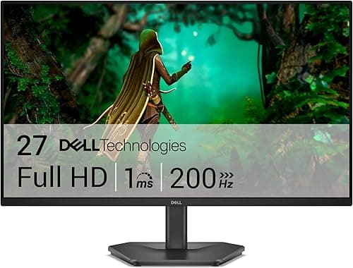 Dell 27 Écran PC Gaming - SE2725HG, Full HD (1920x1080), 200Hz, Fast IPS, 1ms, AMD FreeSync Premium, 99% sRGB, VESA (100x100mm), DisplayPort, 2 HDMI, Garantie 3 Ans, Noir