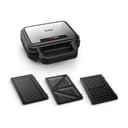 Tefal UltraCompact 3-en-1 Appareil à Gaufres, Sandwichs et Paninis, 3 jeux de plaques inclus, Compact, Rangement Facile, 700 W, SW383D10 - 1