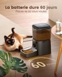 oneisall Distributeur Croquettes Chat Automatique, 3.5L Distributeur Croquettes Chat, Mangeoire de Nourriture, Gamelle Automatique pour Chien, 1-6 Repas par Jour (3.5L WiFi Noir) - 6