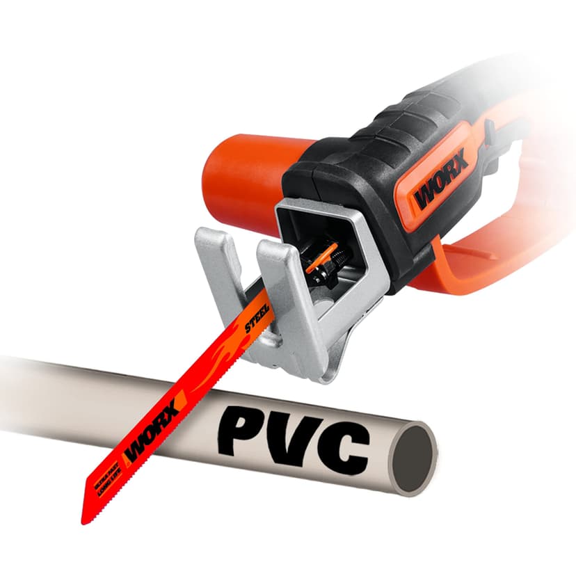Worx WG894E 20V Cordless Sabre Saw, Up to 60 mm in Wood, 16 mm Stroke, Multi-Material, Cuts Wood and Steel, Compact and Light, with 1 x 2Ah Battery, Charger and 3 Blades - 5
