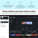 TZMRIT 9.16 Inch Universal LCD Screen Display for PC, Customizable ARGB Frame, Temperature Display Panel, Mini Monitor, with Preset & DIY Themes for Gaming PC Case/CPU Cooler (WH) - 5