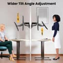 IMtKotW Monitor Wall Mount 2 Monitors for 17-32 inch Flat & Curved Screens, 9kg/arm, Ergonomic Height Adjustable Tilt/Swivel and Rotate, VESA 75x75/100x100 Monitor Mount Wall - 4