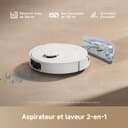 DREAME D20 Robot Aspirateur, 13 000 Pa, Brosse Duo pour Poils d'Animaux, Navigation Laser, Aspirateur et Laveur 2-en-1, Sols Durs et Tapis/Moquettes, Batterie 5 200 mAh, Application et Commande Vocale - 4