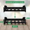 Modular Wine Rack, Bottle Rack, Bottle Storage, Bottle Holder, Wine Holder, plastic, Gris Anthrazit, 24 emplacements de bouteilles - 4