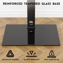 BONTEC TV Floor Stand for 30-70 Inch LED LCD OLED Flat Curved TVs, Height Adjustable Tall Swivel Standing TV Stand, Universal Freestanding Floor Standing TV Stand Base up to 40kg, Max VESA 600x400mm - 8