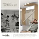 tectake® Lot de 2 panneaux acoustiques muraux et pour plafond, en Bois MDF, 120 x 60 x 2,1 cm par panneau mural decoratif pour isolation phonique Chambre, Bureau, Studio de musique Decoration murale - 5