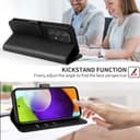 UITUIM Coque pour Samsung Galaxy A52 5G / A52s 5G / A52 4G Coque Etui Portefeuille Cuir avec Verre Trempé Protection Écran Porte Carte Rabat Clapet Flip Case Étui Cover Housse Etui Coque,Noir - 4