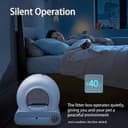 XQDKoon Automatic Cat Litter Box Self Cleaning with Odor Control, Safety Protection, APP Control, Odor Removal, 65L +9L Self Cleaning Litter Box Multiple Cats with 2 Roll Garbage Bags - 8